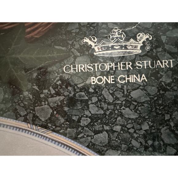 Christopher Stuart Bone China Cake Plate in Original Box and Server - Picture 2 of 4